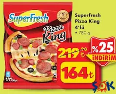 SUPERFRESH PİZZA KİNG 4'LÜ 780 G SUPERFRESH PİZZA KİNG 4'LÜ 780 G